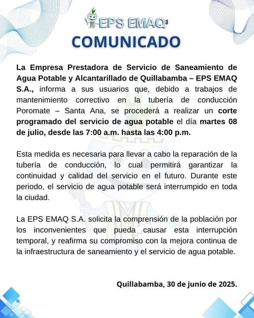 COMUNICADO IMPORTANTE